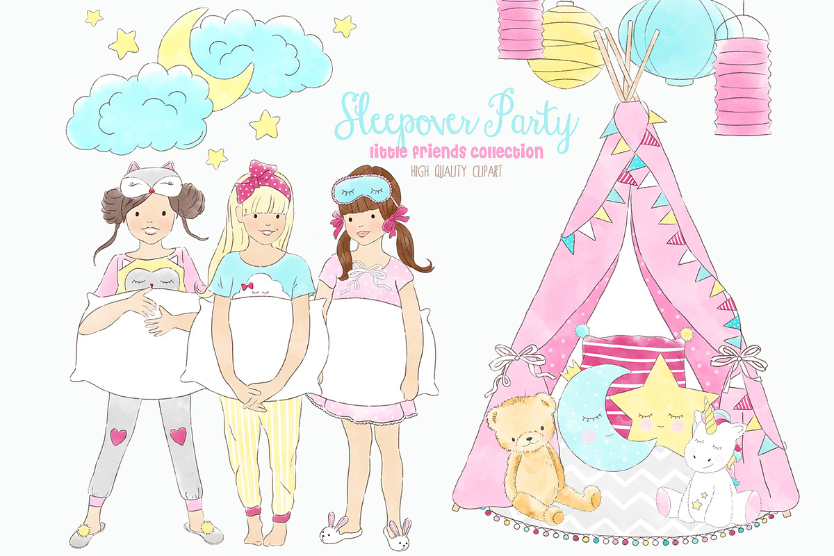 Slumber Sleepover Pajama Party, an Illustration by Magic Story Studio (Photo 1 of 4)