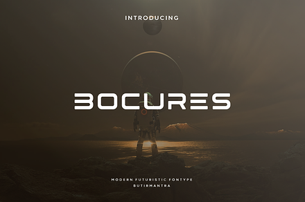 Bocures - Modern Futuristic Typeface, a Sans Serif Font by Letterna