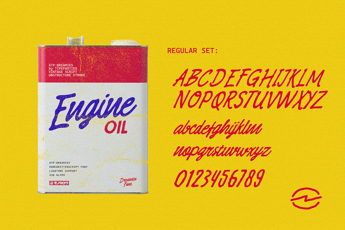 Dreamies Retro Script Font, a Script Font by Typeparties (Photo 9 of 9)