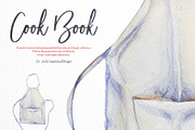 Watercolor Cook Book Clipart Set, a Food Illustration by ArtCreationsDesign (Thumbnail 4 of 7)