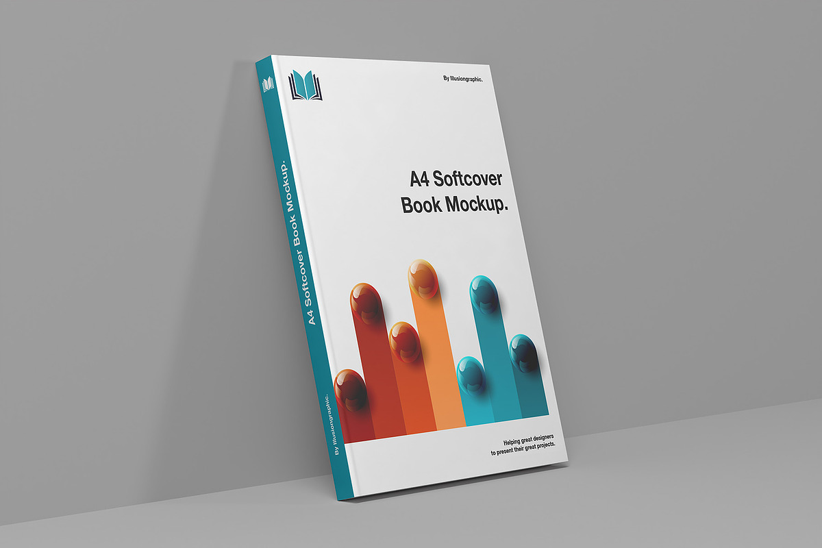 A4 Softcover Book Mockup - 10 views, a Books & Magazine Mockup by Illusiongraphic (Photo 4 of 25)