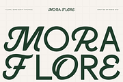 Mora Flore Floral Sans Serif Font, a Sans Serif Font by Rasio Studio (Thumbnail 1 of 10)