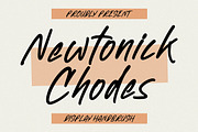Newtonick Chodes Display Handbrush, a Script Font by Letterena Studios Script (Thumbnail 1 of 15)