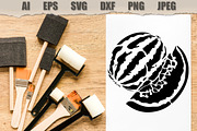 Stencils Watermelon Fruit Vector, a Food Illustration by MARYCRAFTIRIA (Thumbnail 2 of 3)
