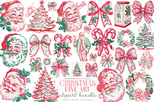 Christmas Line Art Png Bundle, an Illustration by SinaCreation