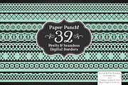 Mint Lace Borders Vectors & Clipart, an Illustration by Amanda Ilkov (Thumbnail 2 of 5)