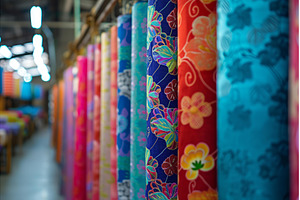 Colorful fabric rolls in textile, a Beauty & Fashion Photo by Ylivdesign