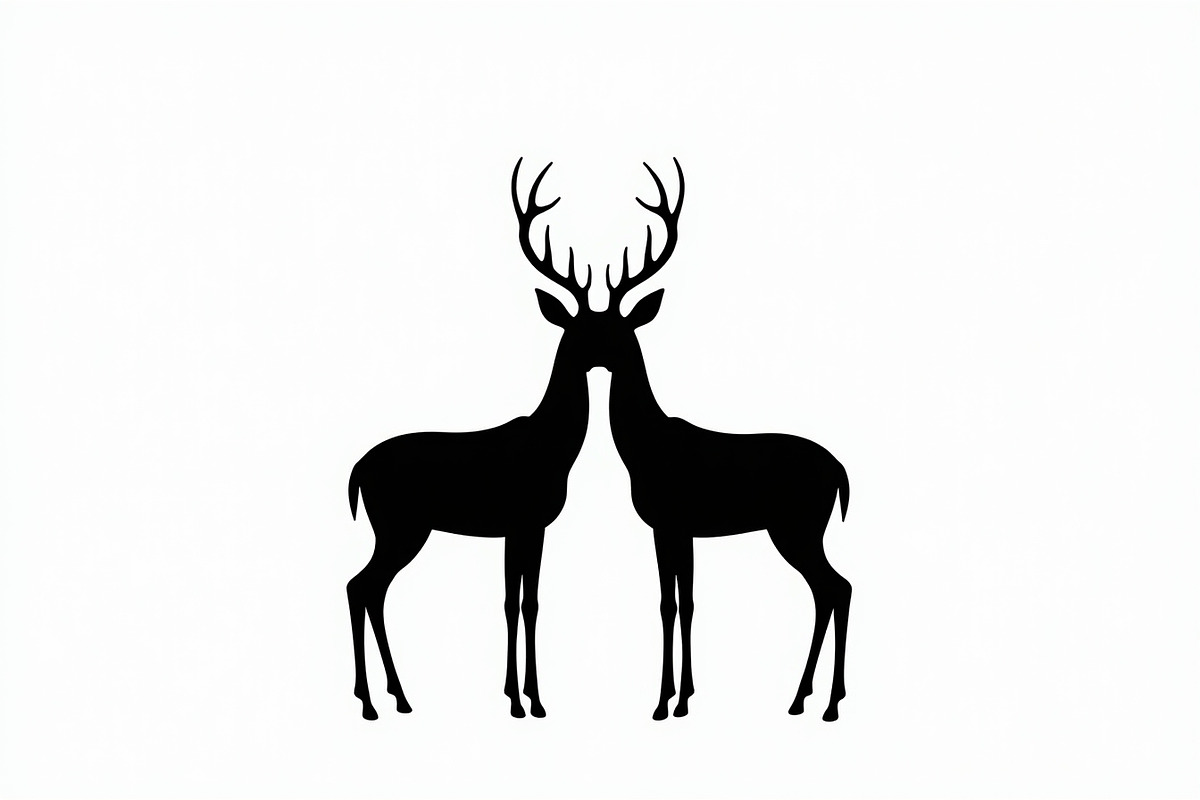 Majestic Deer Forest Silhouettes, an Illustration by hafijul (Photo 5 of 7)