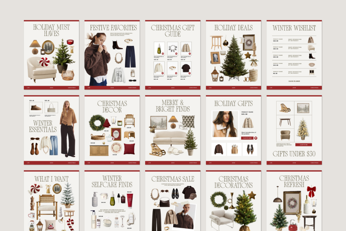 40 Christmas LTK & Instagram Canva | Amare Creative preview 2