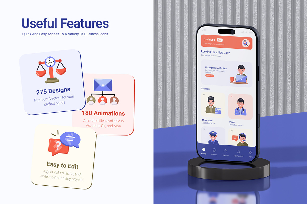 Flat Business Icons Bundle, an Emoji Icon by Creative Stall (Photo 2 of 12)