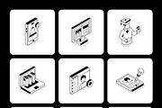 E-Learning Isometric Illustrations, a Technology Illustration by Vectors Market (Thumbnail 11 of 11)
