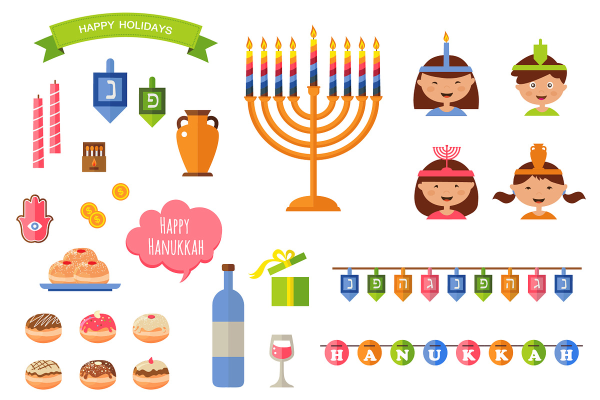 SALE! Hanukkah icons + BONUS, an Illustration by jenny lipets (Photo 2 of 4)
