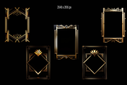 Art Deco gold frames 33 PNG, an Illustration by Illustrator Space (Thumbnail 4 of 6)