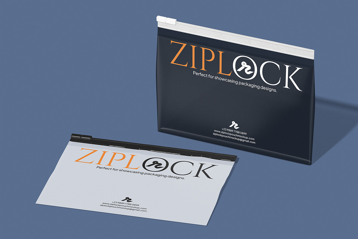 Ziplock Pouch Mockup, a Packaging Mockup by Permadi Creative (Photo 2 of 5)