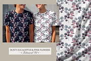 Dusty Eucalyptus & Flowers Set, a Pattern Graphic by Gribanessa (Thumbnail 2 of 5)