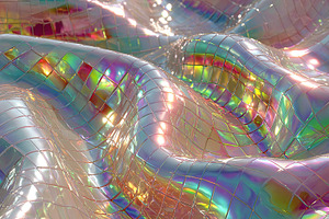 Iridescent Wavy Surface, an Abstract Photo by Ales Munt