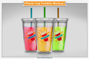 Plastic Cup Tumbler Mockup