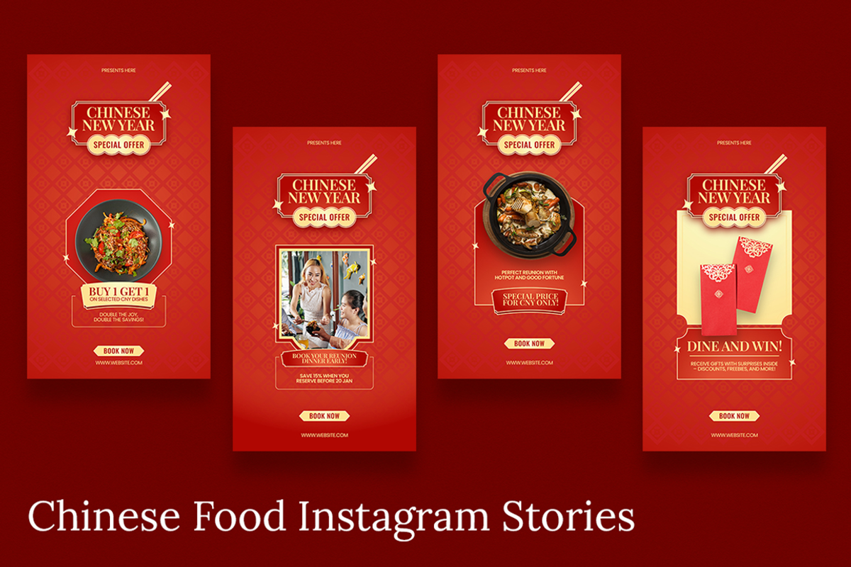 Chinese New Year Instagram & Canva, a Social Media Template by Attype (Photo 2 of 4)