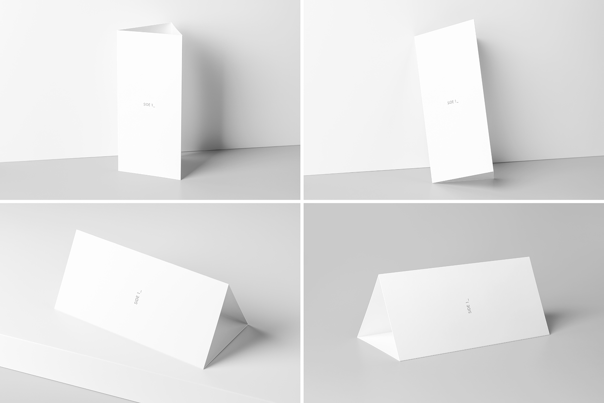 Triangle DL Brochure Stand Mock-up, an Advertising Mockup by BLISS DESIGN (Photo 3 of 5)