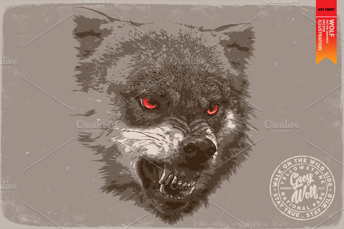 GREY WOLF, an Animal Illustration by Artistic & Unique (Photo 5 of 7)
