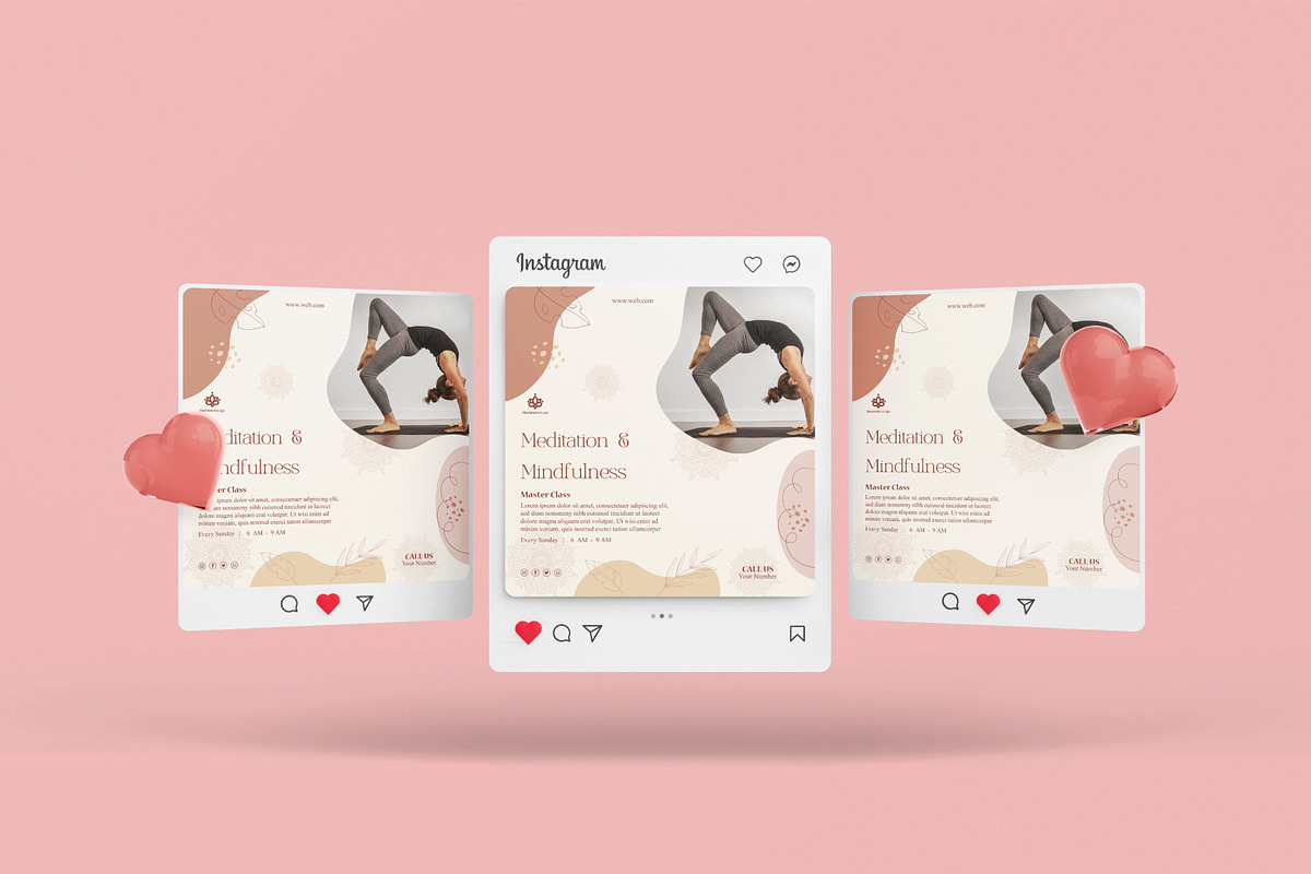 Editable Yoga Class Flyer Template, a Flyer Template by YUDesignStore (Photo 3 of 6)