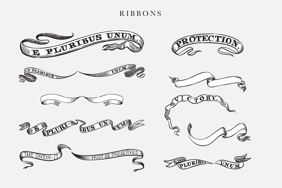 USA history & 4th of July vector set, a Decorative Illustration by kaer_shop (Photo 13 of 14)