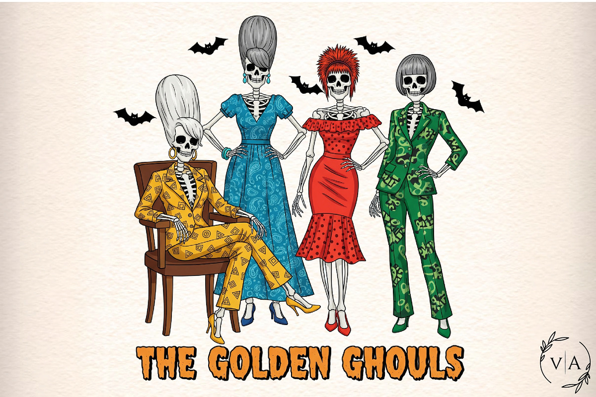 The Golden Ghouls Girls Halloween, an Illustration by Craft Nest (Photo 1 of 7)