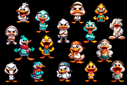 Sarcastic duckling clipart, an Animal Illustration by ElenazlataArt (Thumbnail 3 of 4)