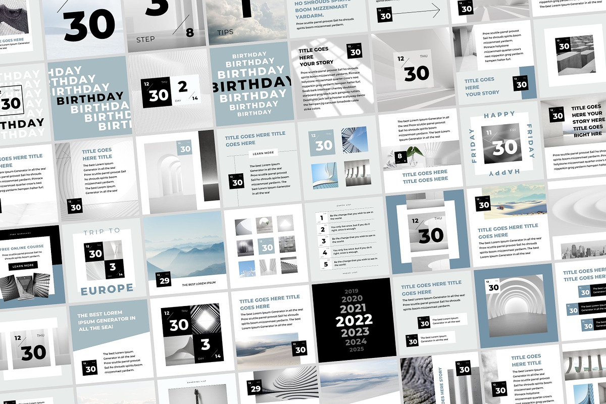 Instagram Template Canva Post Zen, a Social Media Template by Keikoya (Photo 2 of 12)