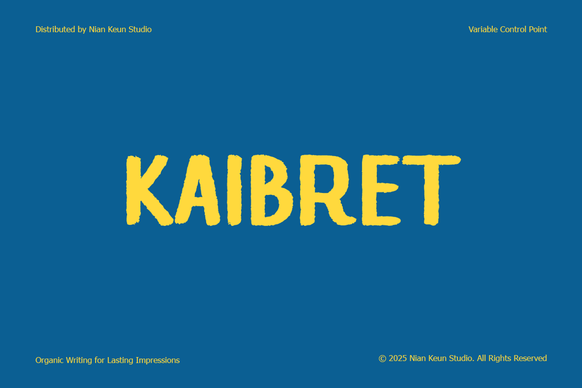 Kaibret – Organic Handwriting, a Handwritten Font by Nian Keun Studio (Photo 1 of 11)