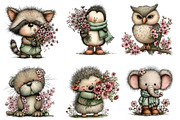 Whimsical Spring Animals Clipart, an Illustration by Dream Creation (Thumbnail 4 of 7)