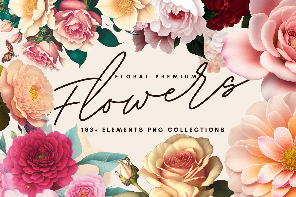 183+ Flowers & Elements Collection, an Illustration by AN Productions (Photo 1 of 17)