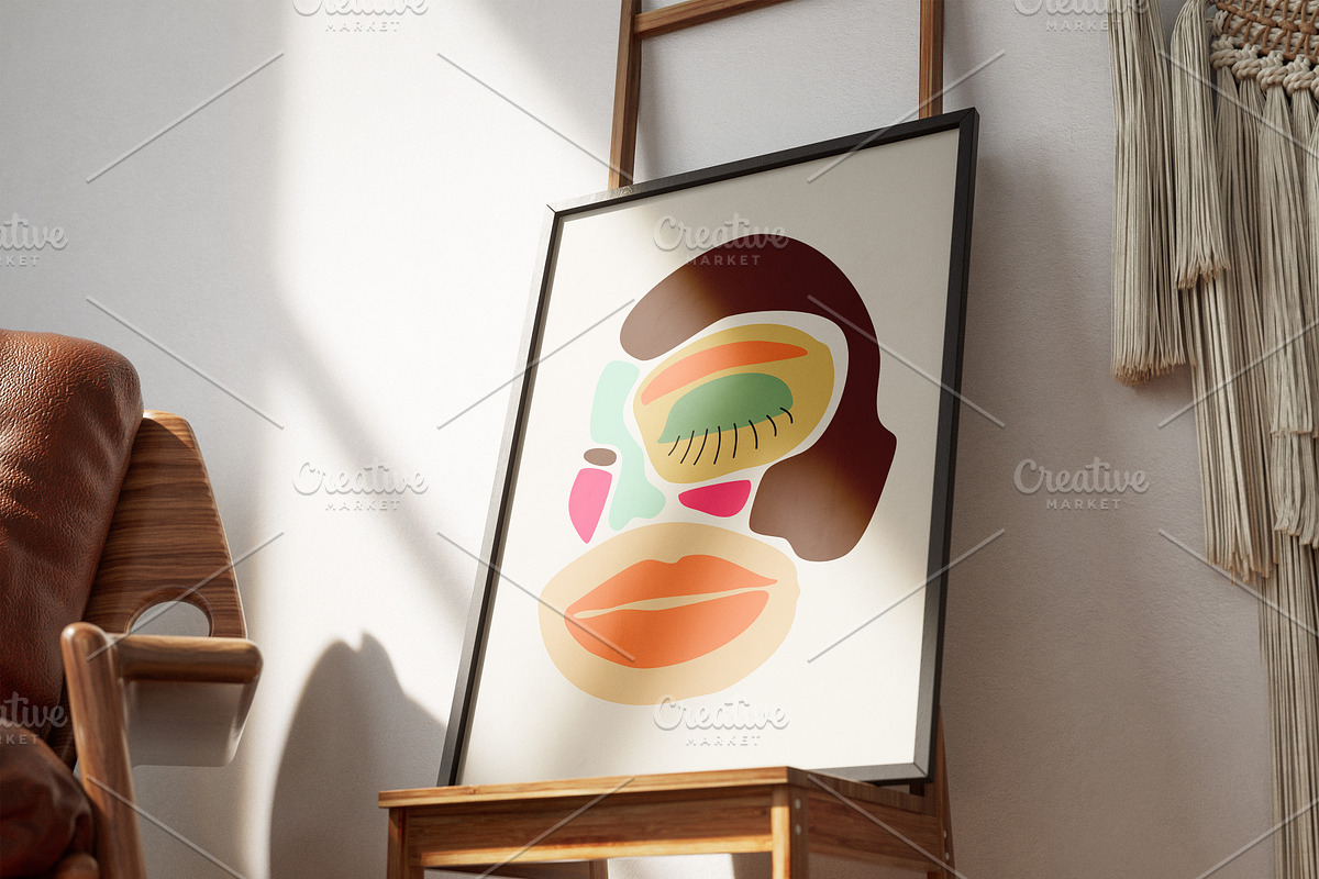 Abstract Face Printable Wall Art, a Background Graphic by C Design Studio (Photo 3 of 16)