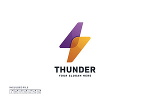 Abstract Lightning Colorful Logo, a Branding & Logo Template by yuanesei