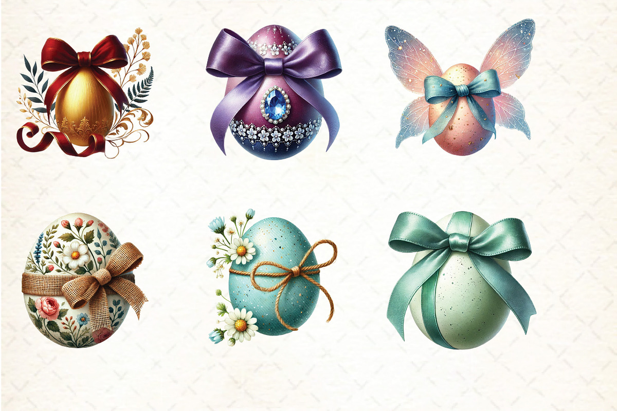Easter Egg Clipart, Easter Clipart, an Illustration by DreamCafeArt (Photo 4 of 5)