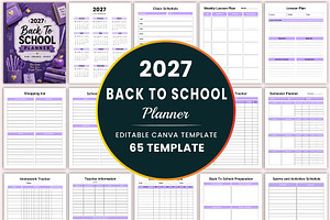 2027 Back To School Planner, a Stationery Template by Shumaya