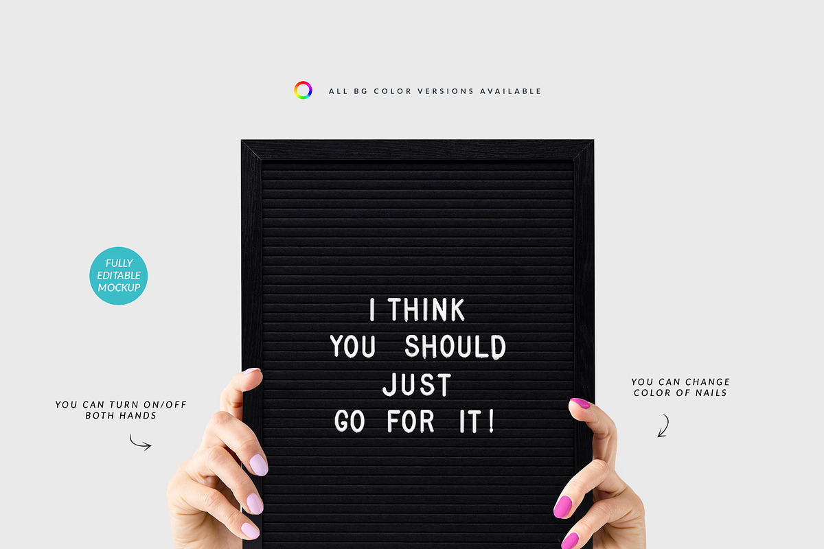 Letterboard Designer Kit 6xMock-ups, a Household Mockup by Mocca Mockups Store (Photo 4 of 5)