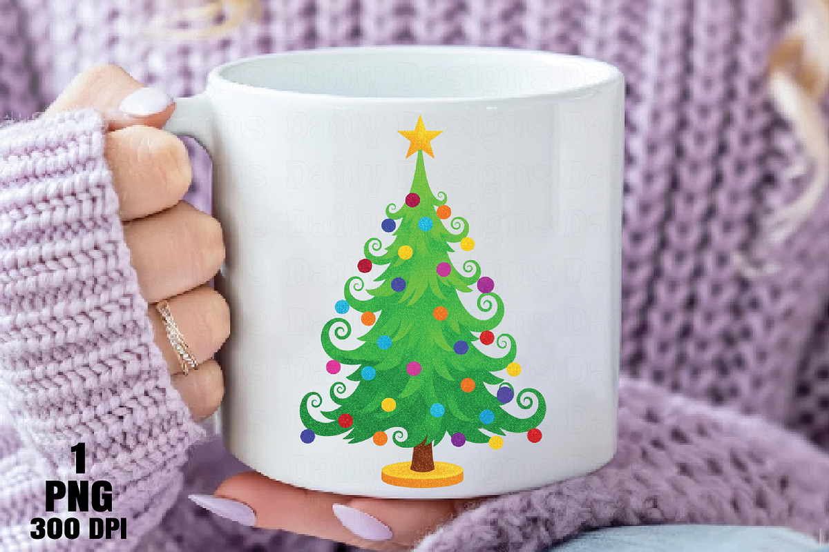 Faux sparkly glitter Christmas tree, an Illustration by Daily.Designs (Photo 4 of 5)