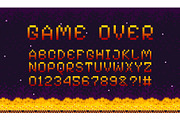 Game over pixel font. 8bit arcade, an Object Illustration by Stock-Smart-Start (Thumbnail 1 of 3)