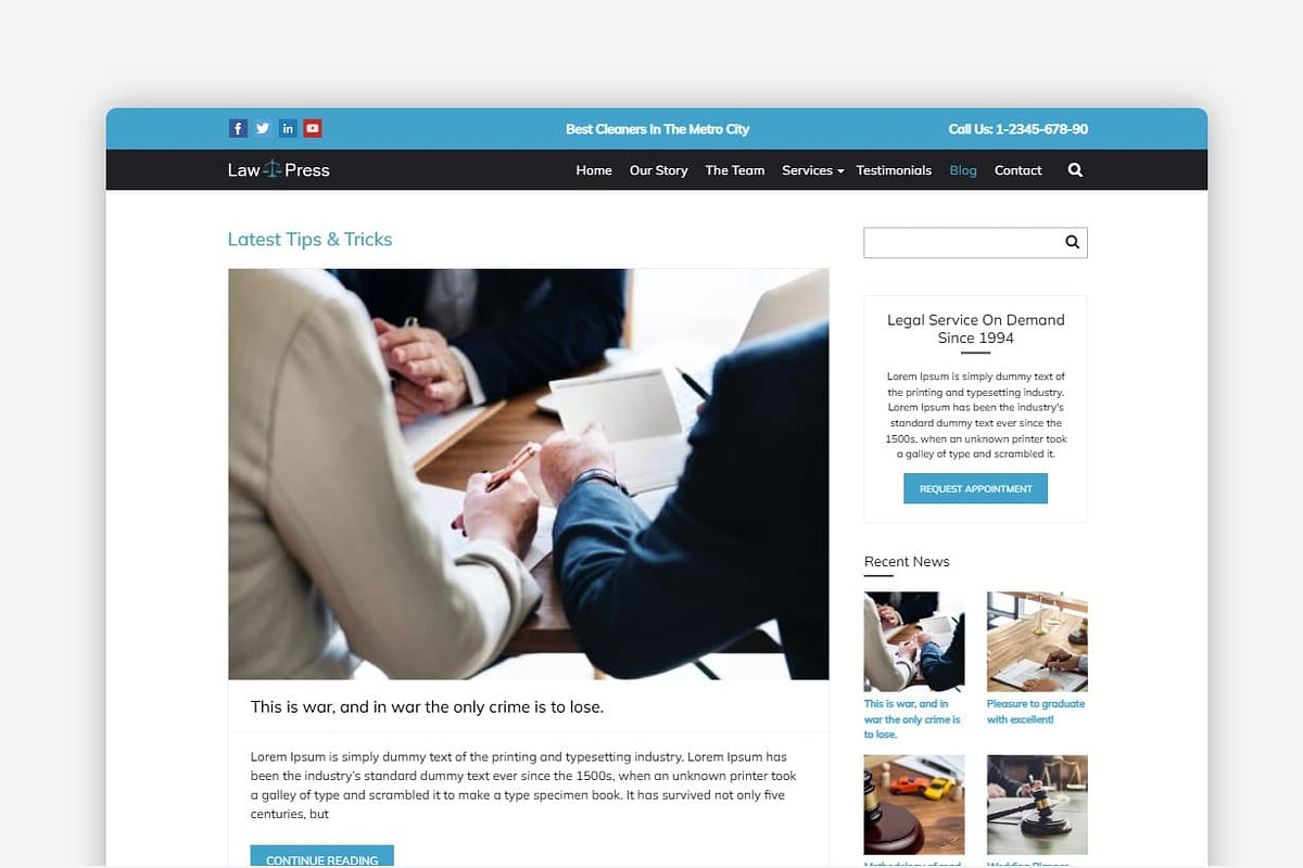LawPress Law Firm WordPress Theme preview 6