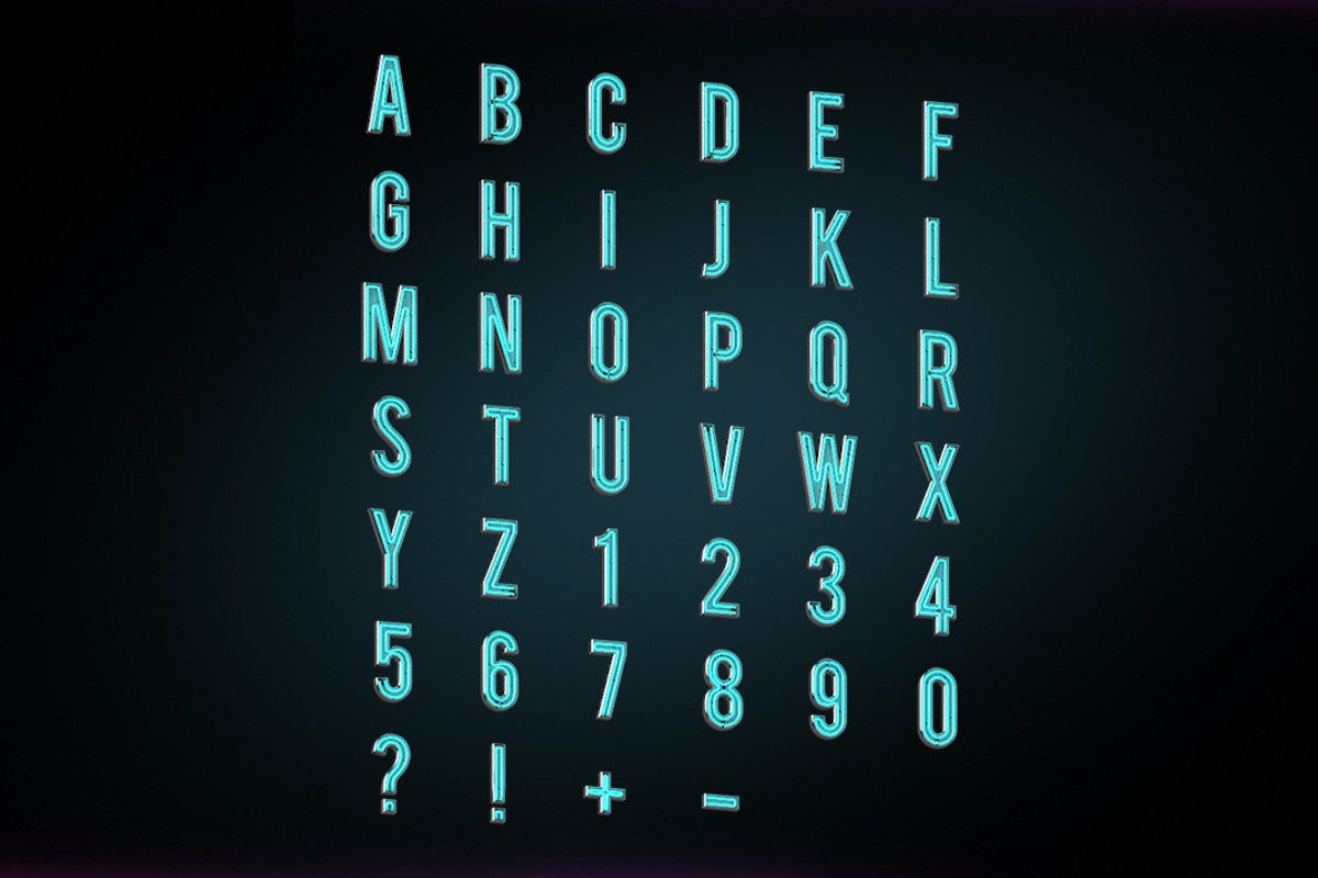Neon letters, an Illustration by Toocha design (Photo 2 of 3)