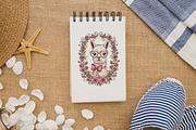 Valentine Animals with Roses PNG, an Animal Illustration by KennedyStudio (Thumbnail 4 of 5)