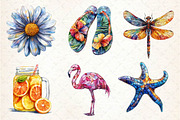 Stained Glass Summer Clipart, an Illustration by Dream Creation (Thumbnail 4 of 6)