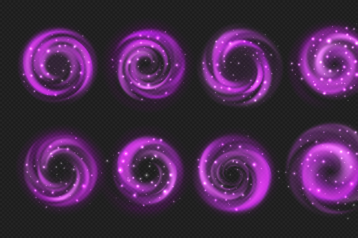Magical pink glowing swirls with, an Object Illustration by art PVP - market (Photo 3 of 3)