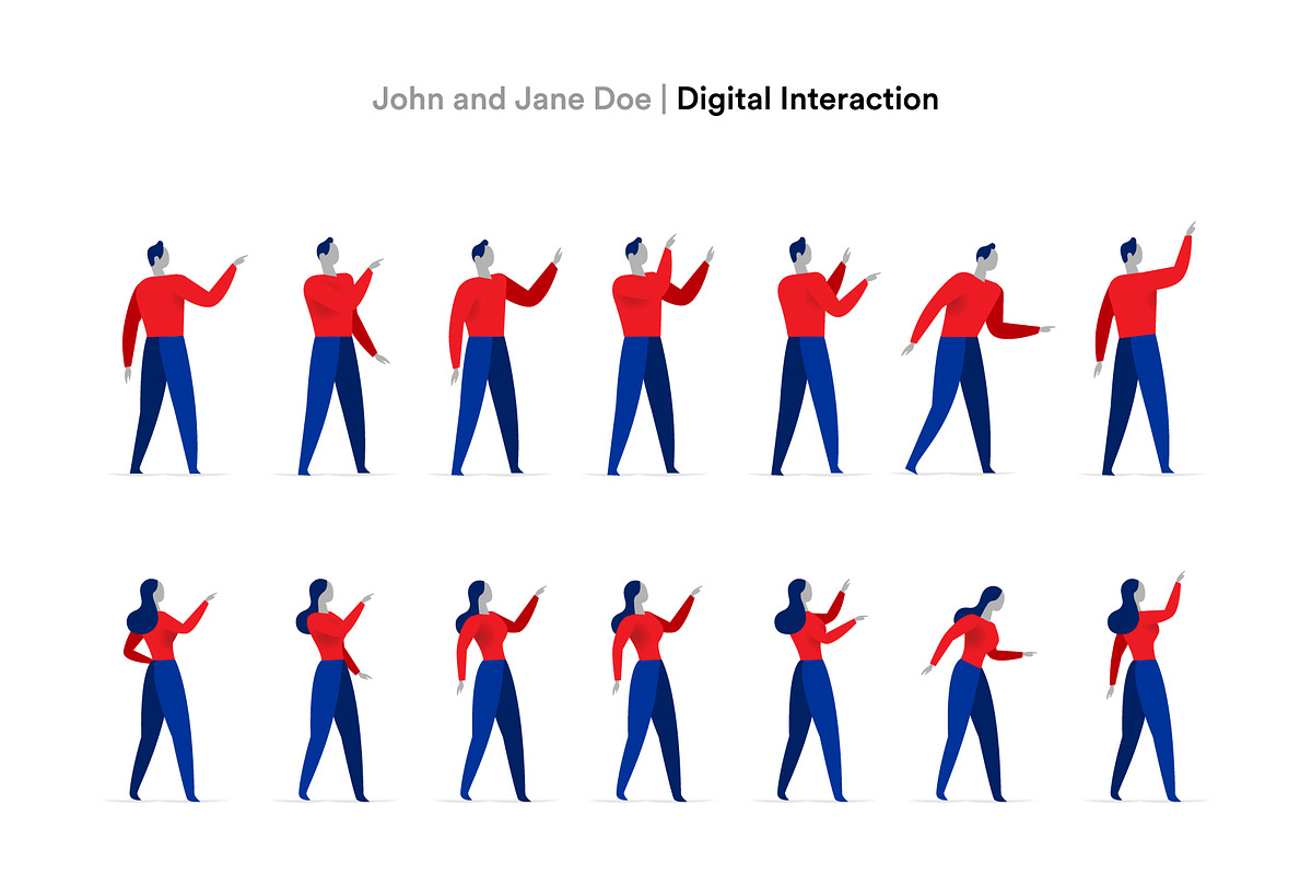 Posable People Device Interaction, a Person Illustration by Hurcastock!