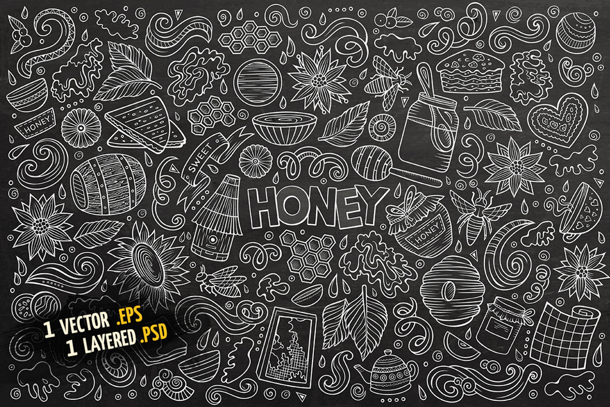 Honey Objects & Symbols Set, an Object Graphic by BALABOLKA (Photo 4 of 4)