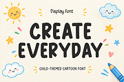 Happy Jumper - Child Cartoon Font, a Handwritten Font by KiddoGlyphs Studio (Thumbnail 3 of 6)