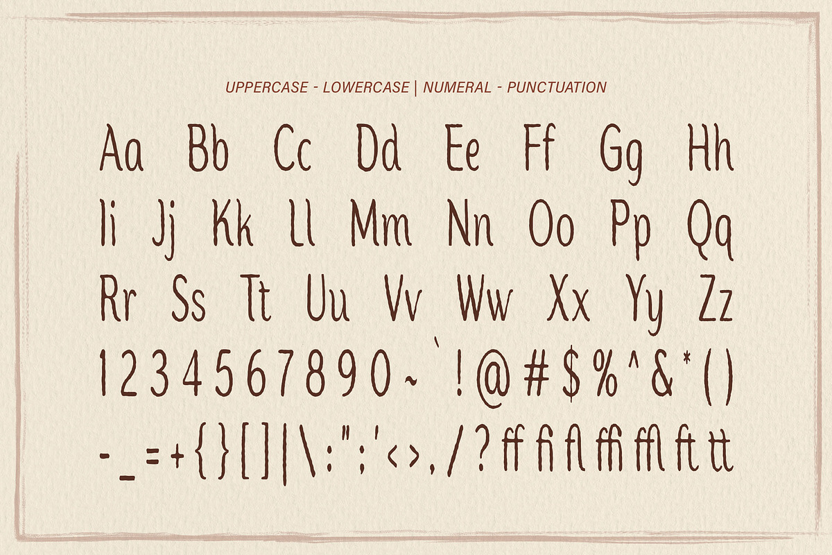 Crown & Glow - Rough Handdrawn Sans, a Sans Serif Font by Typia Nesia (Photo 2 of 15)