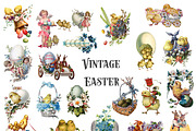 Vintage Easter Clipart, an Illustration by Verdigris Studios (Thumbnail 1 of 2)