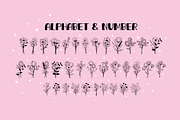 Bunch of Flowers OTF Dingbats Font, a Symbol Font by DREAMs Soul G. (Thumbnail 2 of 3)